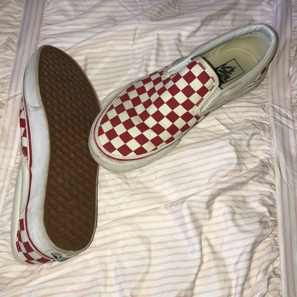 Vans Shoes - Red Checkerboard Vans